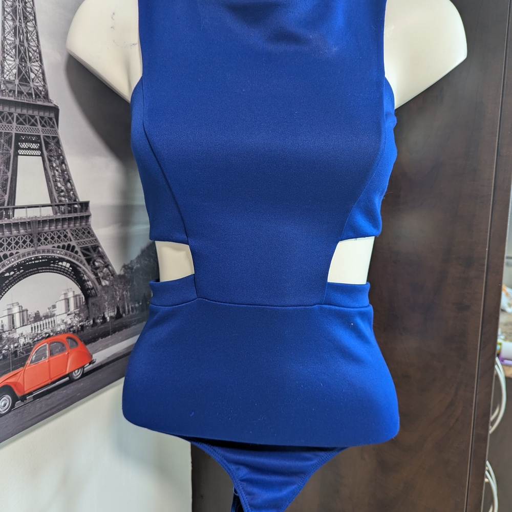 Amazon Royal Blue Cutout Bodysuit